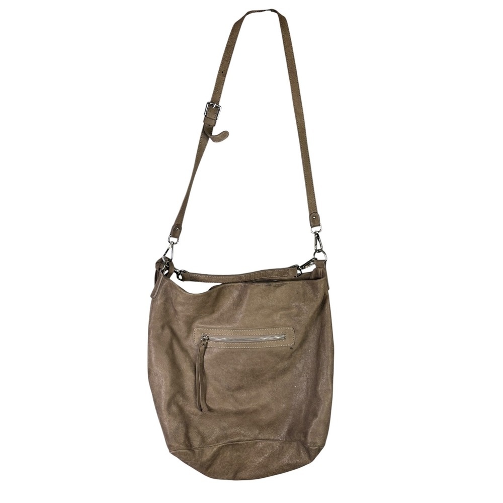 Gianni Chiarini Taupe Leather Hobo Bag Made in Italy Crossbody Shoulder‎ Bag